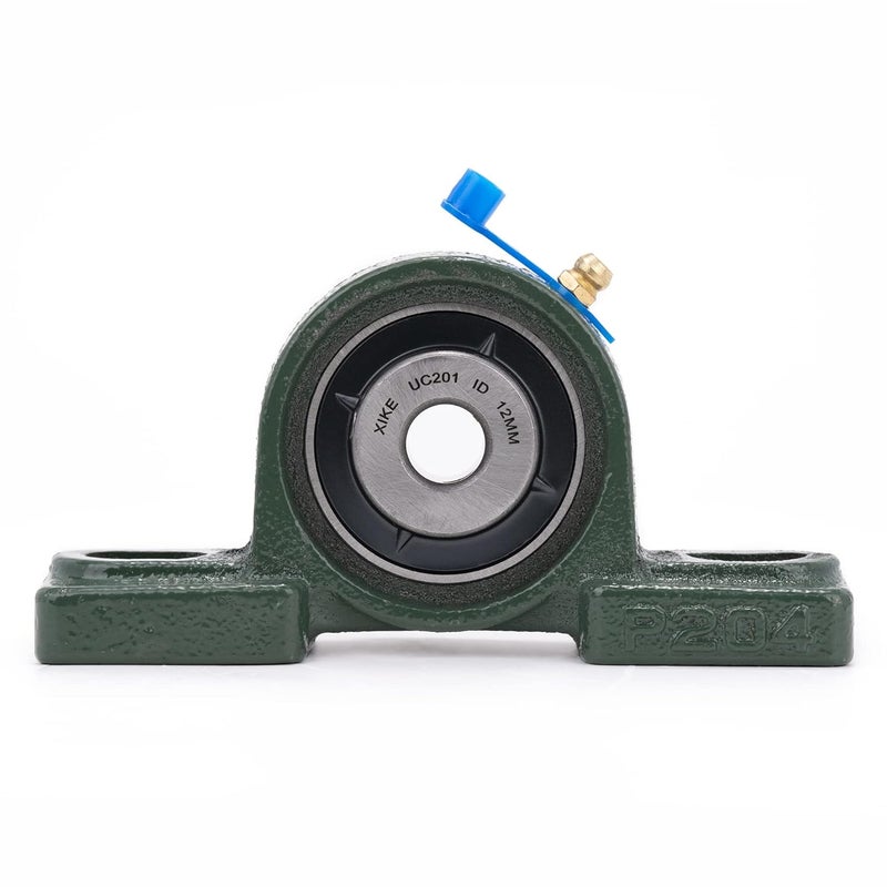 Xike 2 Pcs UCP201 Bore 12 mm Pillow Block Mounted Ball Bearings, Solid Cast Iron Base and Self Aligning Chrome Sealed Bearings. - Image 3